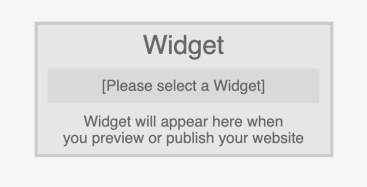 A Placeholder for positioning a Widget on your page