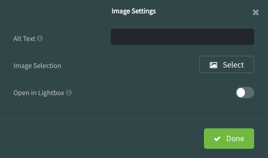Changing Your Image Settings