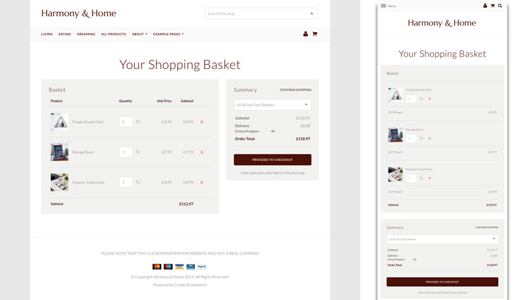 Updated Checkout Mobile / Desktop Comparison