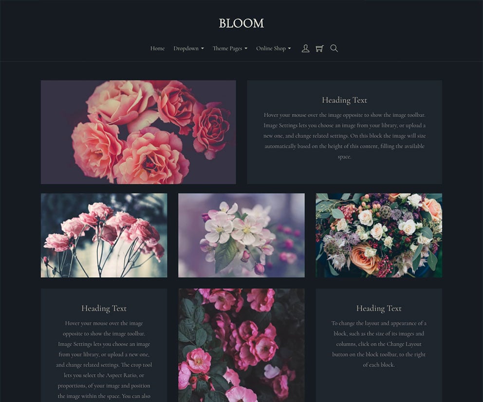 Bloom Template Preview