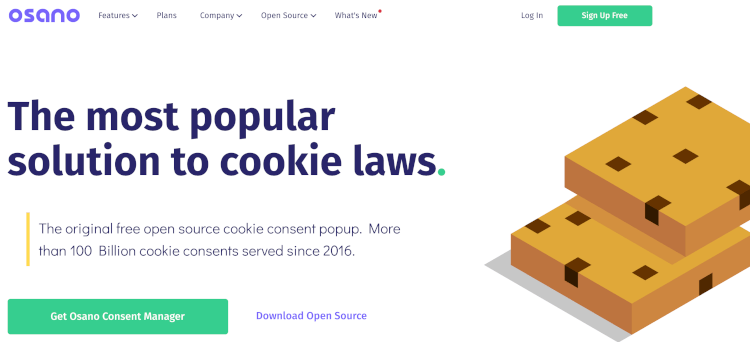 Osano Cookie Consent Website