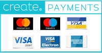 Create Payments Logo in blue