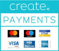 Create Payments Logo in blue