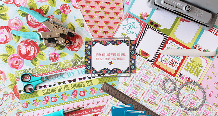 Colourful Floral prints and crafting materials