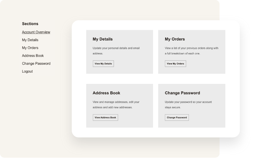 The Accounts Area in Create