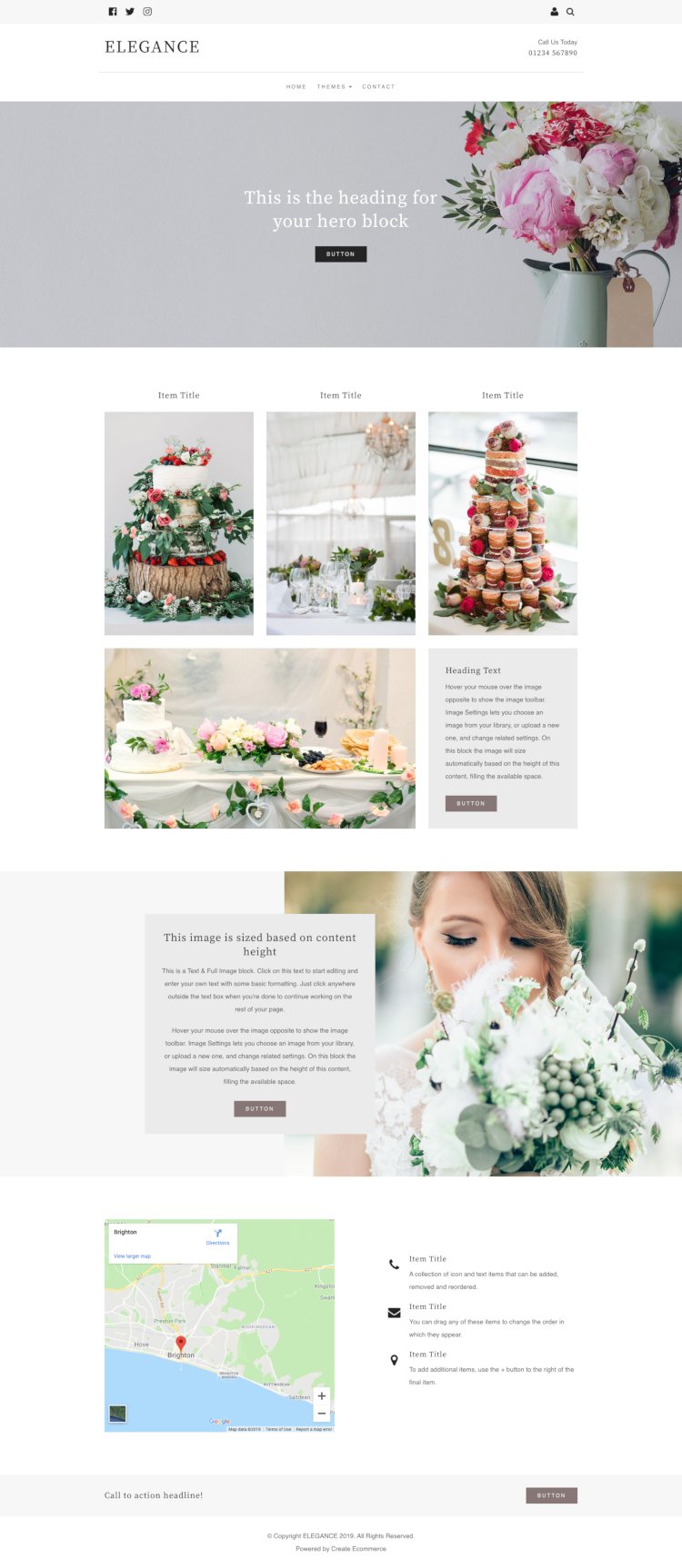 Elegance Cake Website Template