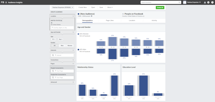 The Facebook Audience Insights Tool