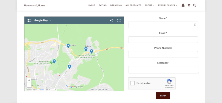 Google Map with multiple points successfully embedded on a Create Website