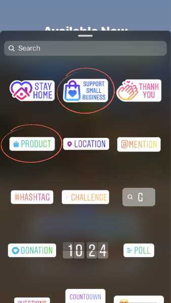 Product Tagging Stickers for Instagram Stories