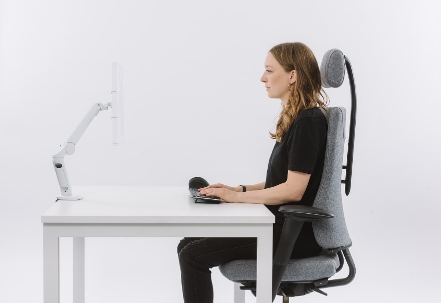 Proper Posture in a Home Working Space Example
