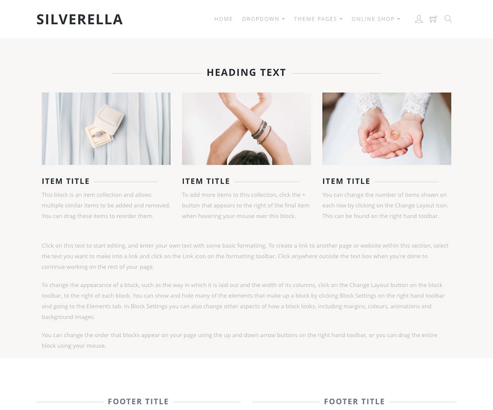 Silverella Template Preview