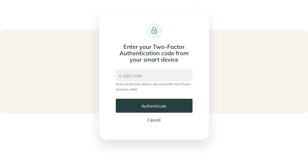 Two Factor Authentication on Create