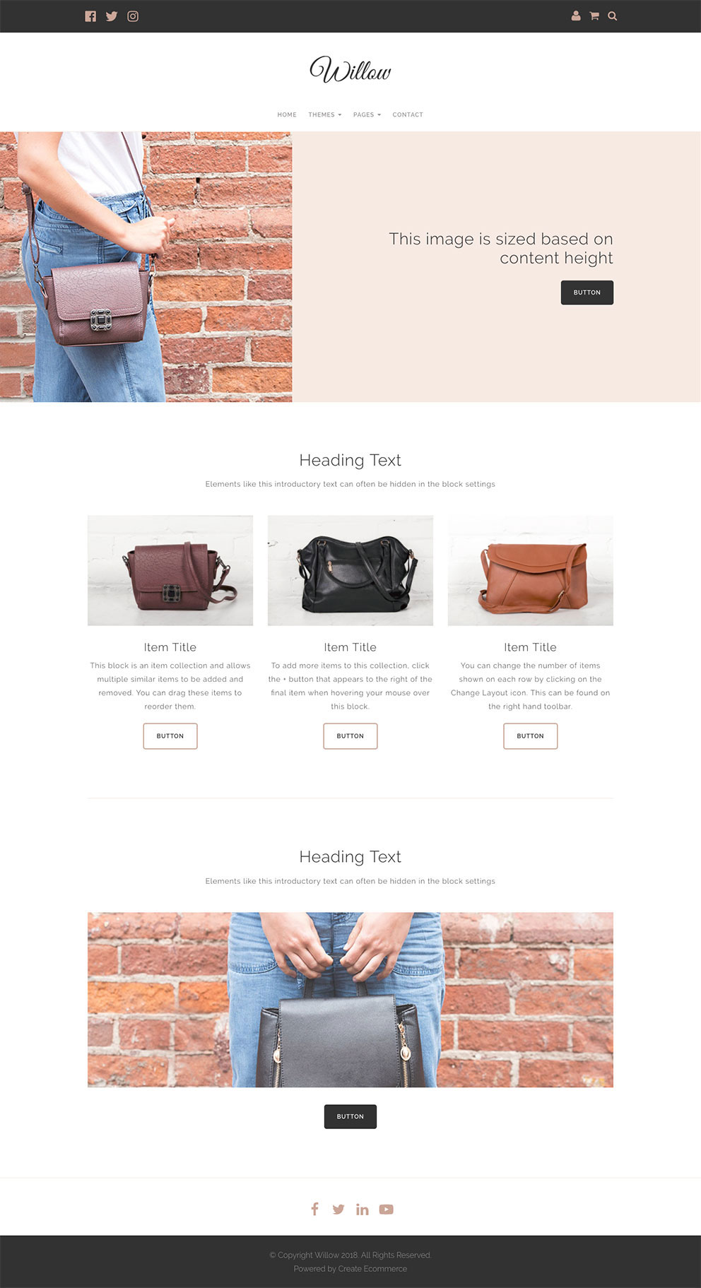 Willow website template preview
