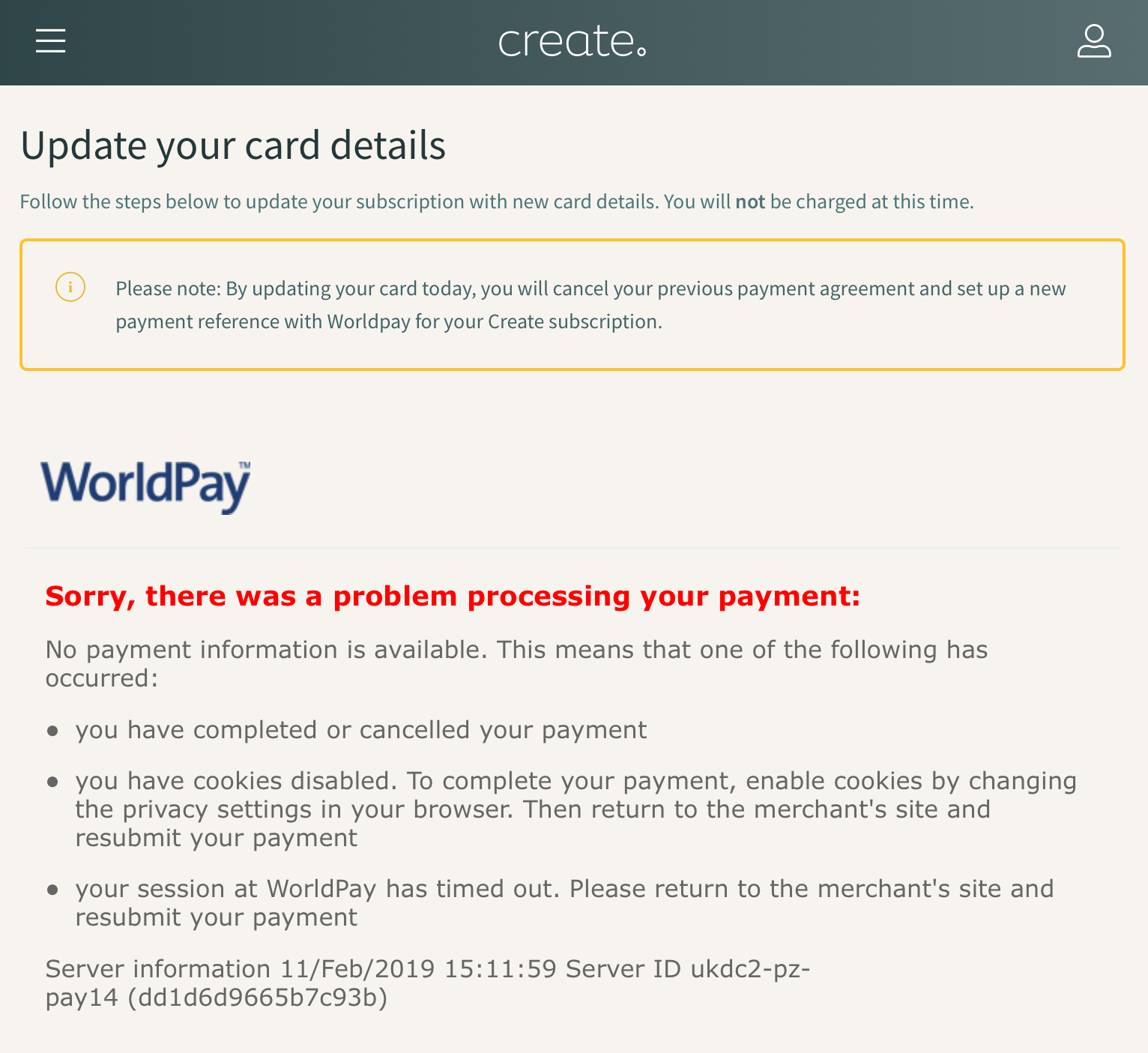 Worldpay error due to Safari blocking Cross-Site Tracking
