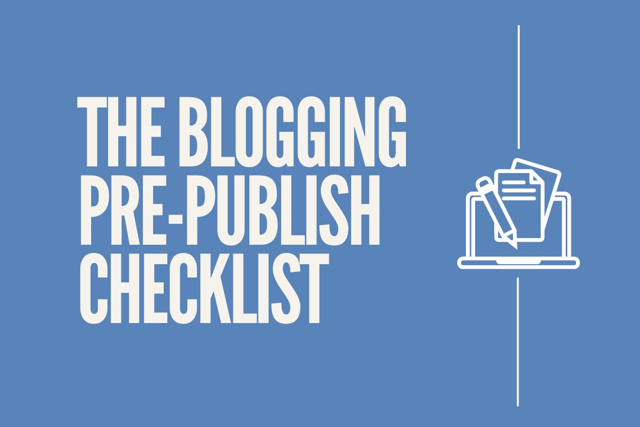 The 12 Point Pre-Publish Checklist Header