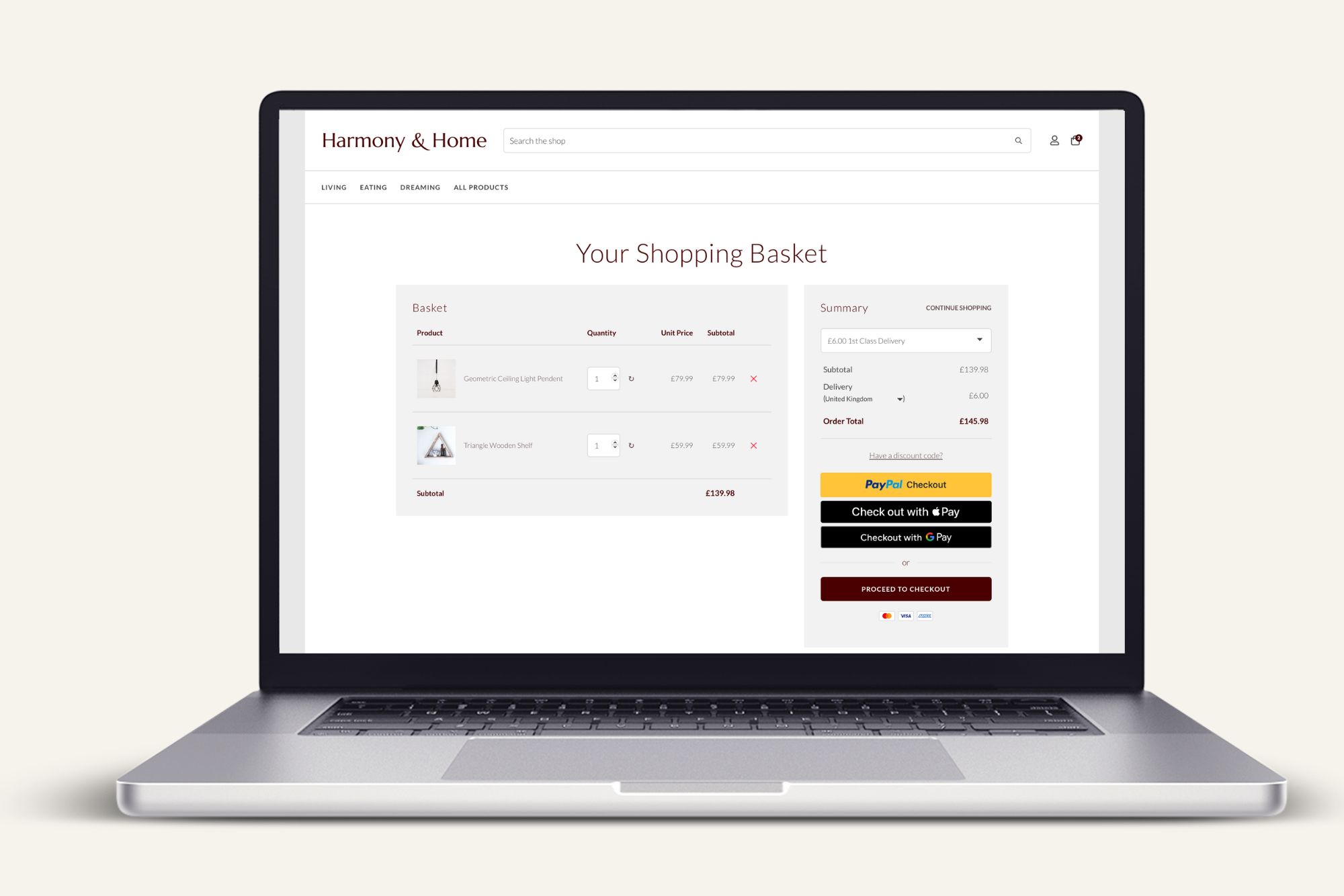PayPal Shopping Cart