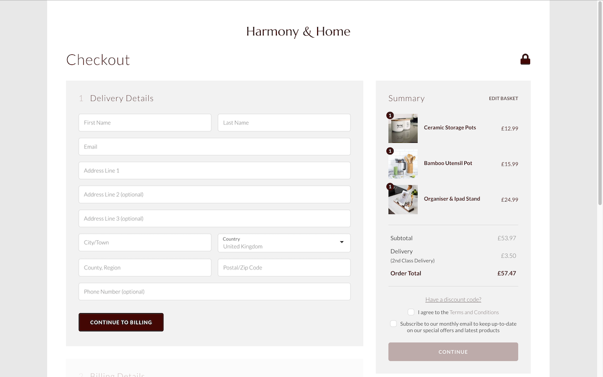 The Checkout Data Entry Stage