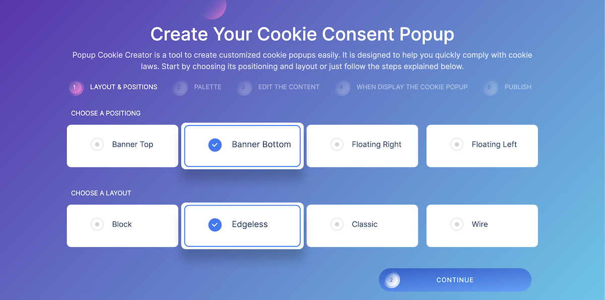 Popupsmart Cookie Consent creator