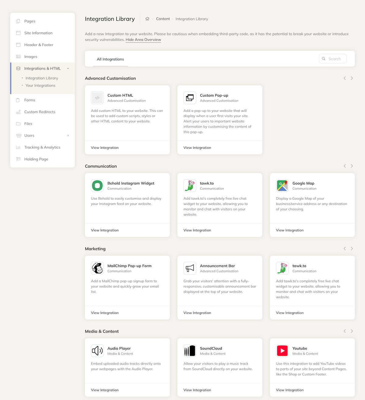 Integration Library