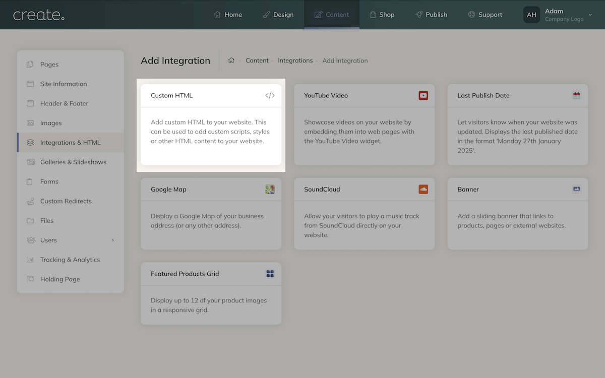 Integration grid